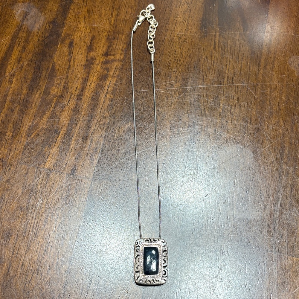 Brighton reversible Black/gold and Silver Pendant Necklace